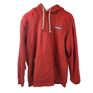 Vineyard Vines Heavy Hoodie Sweatshirt Red & Striped Size L 100% Cotton